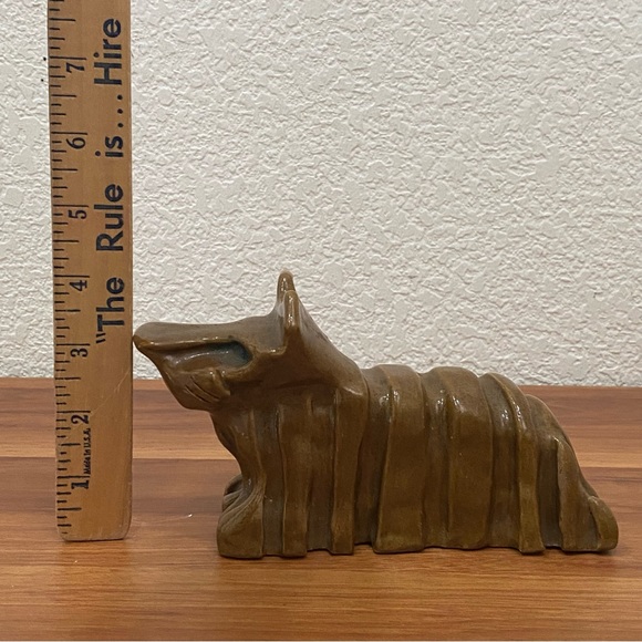 Unique Vintage MCM Hobbyist Ceramic Art Pottery Scottish Terrier Dog Sculpture - Picture 10 of 16